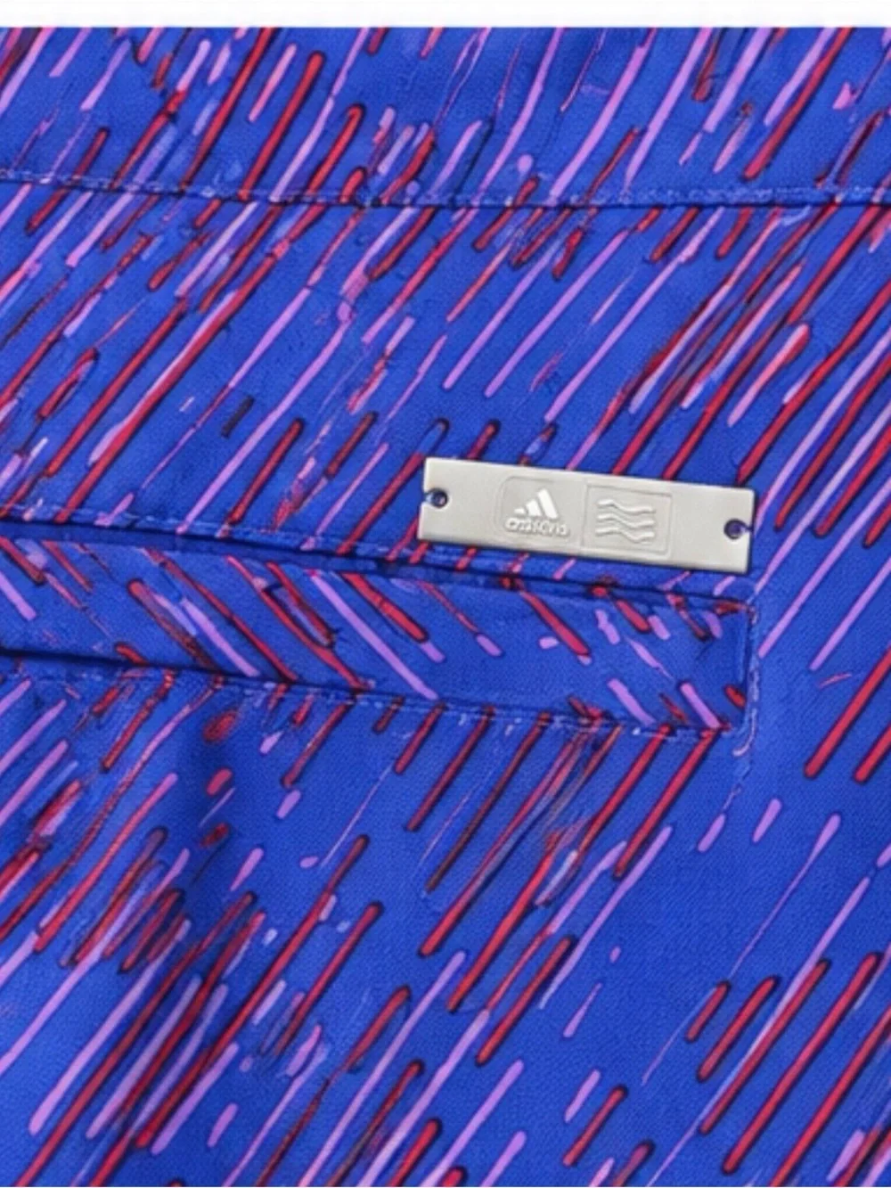 adidas Women's Royal Blue & Purple Abstract Athletic Shorts